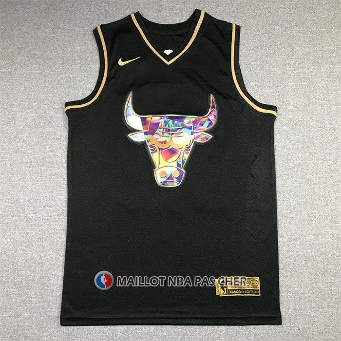 Maillot Golden Edition Chicago Bulls Michael Jordan NO 23 2021-22 Noir